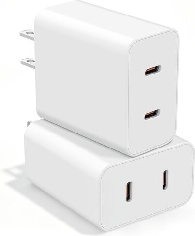 [Apple MFi Certified] USB C Fast Charger Block,45W 2Pack Dual Port Charging Brick Power Adapter iPhone Charger,Apple Type C Wall Charger for iPhone 17 Pro Max/Air/16 Pro/16 E/16 Plus/15/iPad Pro/Mini in Kuwait