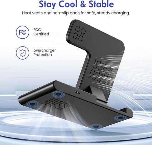 New Wireless Charger Fast Charging Station 3 in 1 Charger Stand Travel in Kuwait