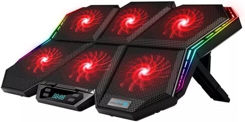 Gaming Laptop 12-17 Inch Cooling Screen Pad Cooler Stand with Six Fans in Kuwait