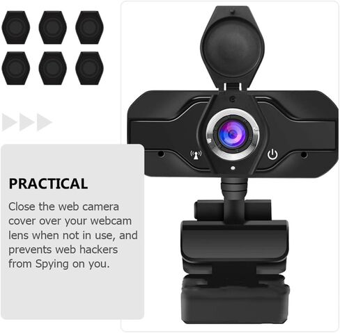 Kisangel Webcam Privacy Covers Laptop Webcam Device-Safe Lens Protection for Black 6pcs Abs for Computer and Laptop Use in Kuwait
