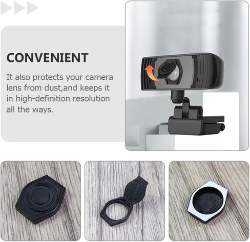 Kisangel Webcam Privacy Covers Laptop Webcam Device-Safe Lens Protection for Black 6pcs Abs for Computer and Laptop Use in Kuwait