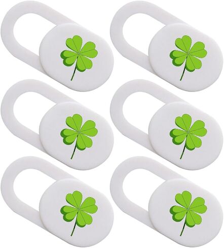 Kisangel 6pcs Ultra Thin Four-Leaf Clover Webcam Cover Slide Privacy Protection Stickers for Laptop and Tablet with Abs Material, Fits Schools and Government Use in Kuwait