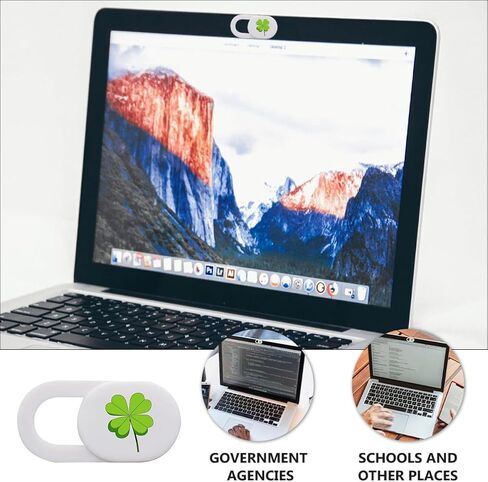 Kisangel 6pcs Ultra Thin Four-Leaf Clover Webcam Cover Slide Privacy Protection Stickers for Laptop and Tablet with Abs Material, Fits Schools and Government Use in Kuwait