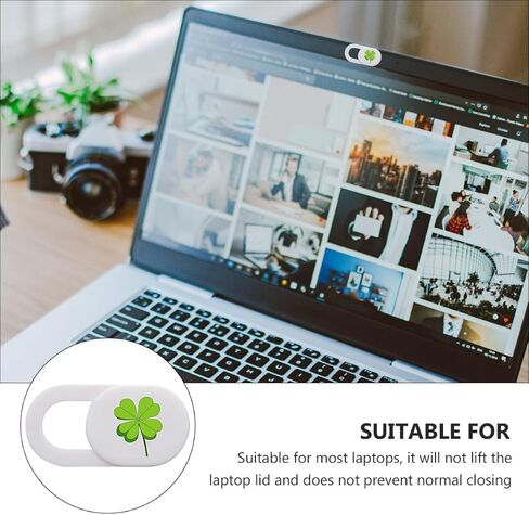Kisangel 6pcs Ultra Thin Four-Leaf Clover Webcam Cover Slide Privacy Protection Stickers for Laptop and Tablet with Abs Material, Fits Schools and Government Use in Kuwait