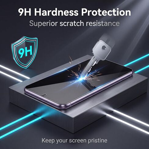2+2 Pack Galaxy S23 Privacy Screen Protector, Anti Spy Tempered Glass 9H Hardness with 2 Pack Camera Lens Protector, Private Guard Bubble Free Case Friendly for Samsung Galaxy S23 5G (6.1 Inch) in Kuwait