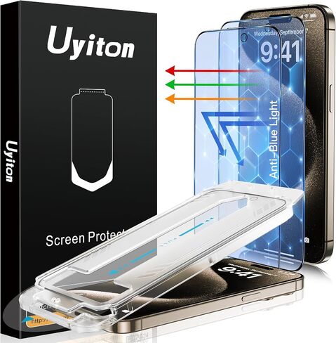 Uyiton Anti-Blue Light for iPhone 15 Plus Screen Protector in Kuwait