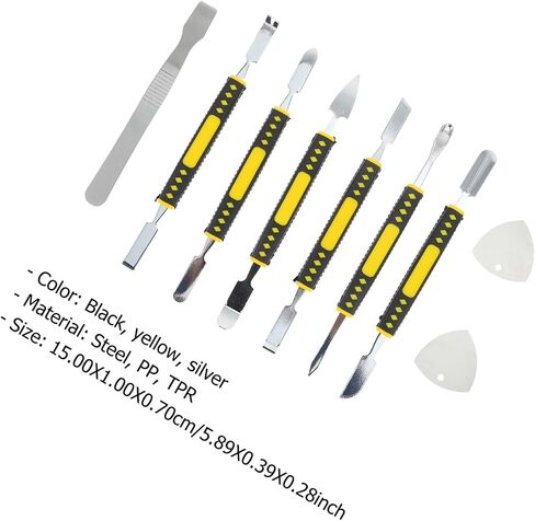 Metal Pry Bar Repair Kit for Smartphone Tablet Mobile Phone Disassembly Tools, 6pcs Injection Molded Spudger Set for Electronics Maintenance and Screen Opening in Kuwait