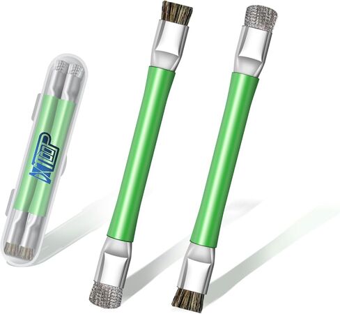 ESD Safe Anti-Static IC Cleaning Brush Tool -2Pcs Double Head Motherboard Hard Brush for IC Glue Removal,PCB Cleaning, Circuit Board Maintenance,Mobile Phone Repair - Yellow in Kuwait