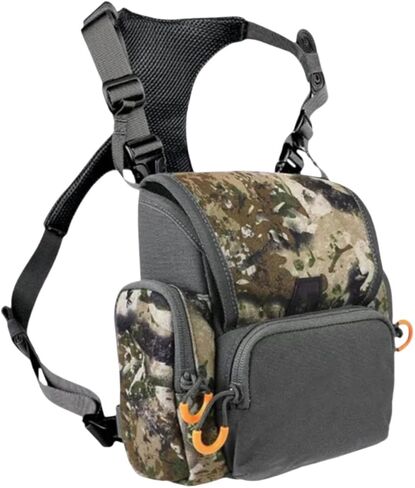 Binocular Harness Chest Durability Large Capacity Oxford Cloth Multipurpose Easy to Carry Carrier Pack, Camou in Kuwait
