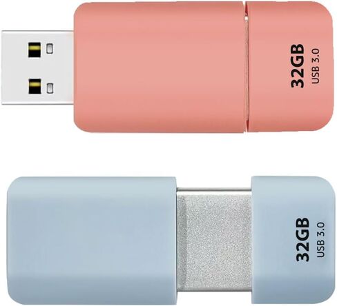 GIGASTONE 32GB Flash Drive (2 Pack) Z60NB USB 3.2 Gen 1, Ultra Fast, Retractable Capless Slider Design, Data Storage, Backup for PC/Mac/TV/Car Audio, USB 2.0/3.0/3.1 Compatible (Random Color) in Kuwait