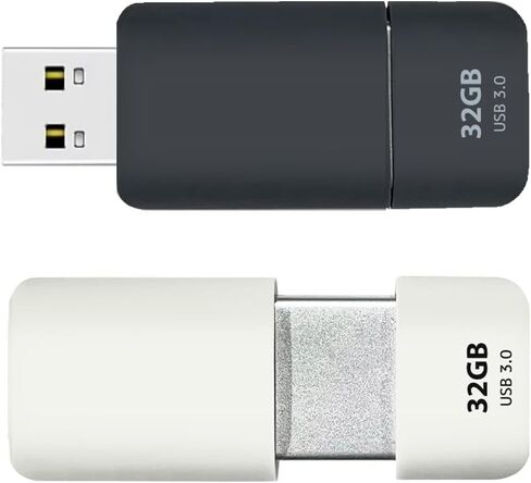 GIGASTONE 32GB Flash Drive (2 Pack) Z60NB USB 3.2 Gen 1, Ultra Fast, Retractable Capless Slider Design, Data Storage, Backup for PC/Mac/TV/Car Audio, USB 2.0/3.0/3.1 Compatible (Random Color) in Kuwait