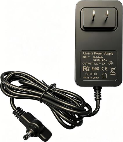 12V Replacement Charger with 6.6FT Cord Compatible with Shark FlexBreeze FA222 FA302 FA300 FA200 FA225 FA201 FA222WH FA302WH Outdoor Mist Portable Fan AC/DC Power Adapter in Kuwait