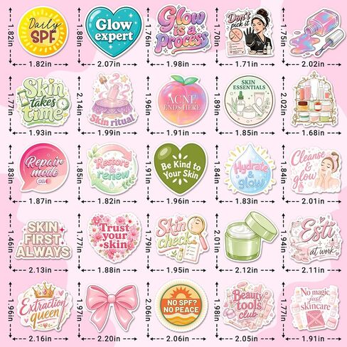 200PCS Esthetician Stickers, Skincare Self Care Decals in Kuwait