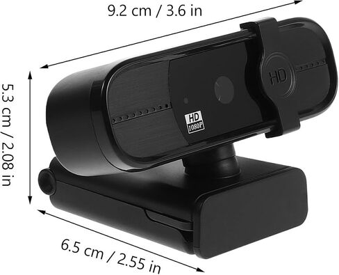 1080p USB Webcam for PC with Built-in Microphone, High-Definition Streaming and Video Conferencing Camera for Desktop Computer, Plastic Body Suitable for Online Education and Live in Kuwait