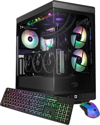 iBUYPOWER Y40 Gaming PC Desktop Computer AMD Ryzen 7 9800X3D CPU, NVIDIA GeForce RTX 5070 12GB GPU, 32GB DDR5 5200MHz RAM, 1TB NVMe SSD, Windows 11 Home, Gamer Keyboard and Mouse - Y40BA7N5703 in Kuwait