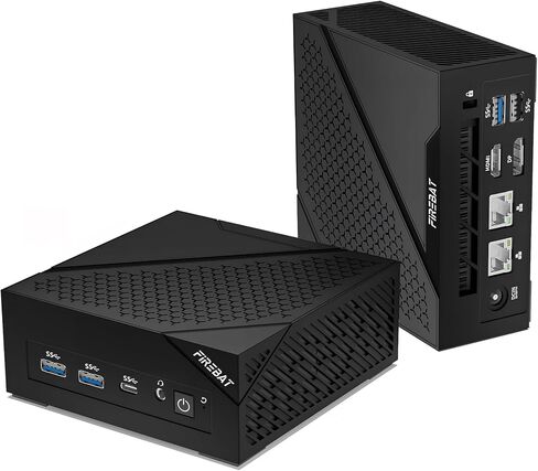 FIREBAT Mini Gaming PC, AMD Ryzen 6600H, Radeon 660M,16GB 6400MHz LPDDR5 512GBPCIe SSD, Wi-Fi 6, BT 5.2, 2X LAN, DP 2.0 (4K@160Hz),USB-C, Desktop Computer for Home, Business, and Students 【AM02】 in Kuwait