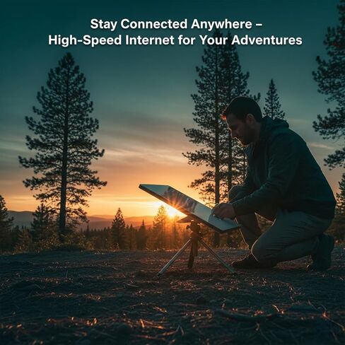 Mini Satellite for SpaceX Starlink Internet Kit 4th Gen – High-Speed, Low Latency Phased Array Antenna – Portable Internet for RV, Camping, Boats, Remote Work & Off-Grid Locations – Quick Setup in Kuwait
