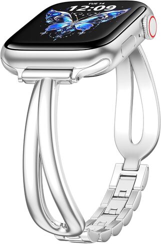 KOREDA Slim Gold Band Compatible with Apple Watch 38mm 40mm 41mm 42mm 44mm 45mm 46mm Women, Thin Metal Strap Dressy Jewelry Bracelet for iWatch Bands Series 11 10 9 8 7 6 5 4 3 SE in Kuwait