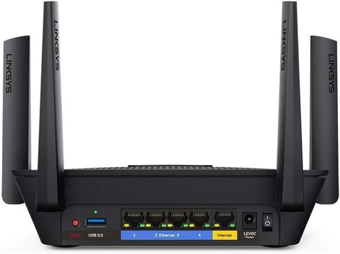 Linksys EA8300 Max-Stream: AC2200 Tri-Band Wi-Fi Router for Wireless Home Network, Uninterrupted Gaming and Streaming, MU-MIMO (Black) in Kuwait
