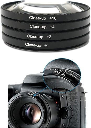 4 piece 67mm Close-Up Filter Kit (+1, +2, +4, +10 Diopter) for Canon EF 100mm f/2.8L Lens in Kuwait