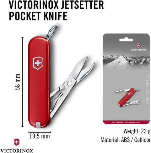 Victorinox Jetsetter Swiss Army Knife, 7-Function Pocket Knife, Red in Kuwait