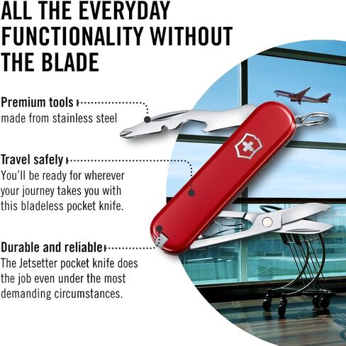 Victorinox Jetsetter Swiss Army Knife, 7-Function Pocket Knife, Red in Kuwait