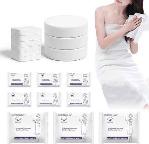 30 Pack Disposable Washcloths for Travel Compressed Towels Tablets in Kuwait