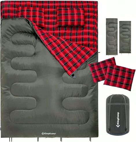 KingCamp Double Sleeping Bag for Adults, Queen Size 2 Person Sleeping Bag in Kuwait