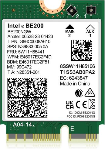 WiFi 6E Wireless Card Intel AX210NGW, Bluetooth 5.3 Tri-Band 5400Mbps M.2/NGFF Network for PC Laptop AX210 Network Card Support Windows 10/11 (64bit) in Kuwait