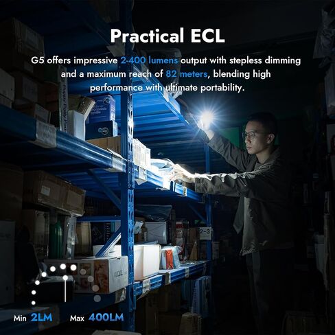 WUBEN G5 Rechargeable EDC Flashlight 400 Lumens Dual Light Sources Green Bundle G5 Rechargeable EDC Flashlight Yellow in Kuwait