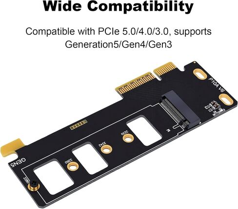 PCIe 5.0 M.2 NVMe Adapter Card, 11660 MB per s Read Speed in Kuwait
