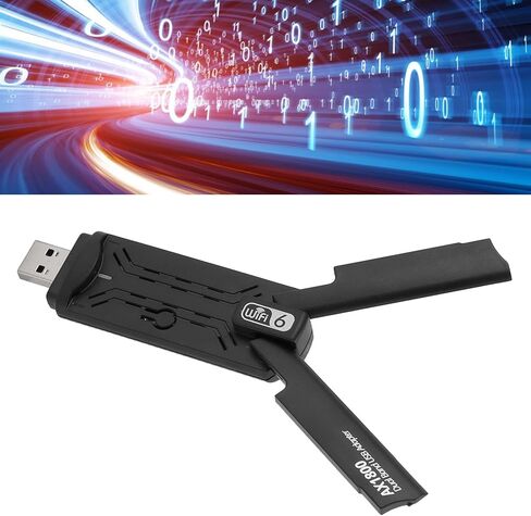 USB WIFI Adapter Fast Dual Band 1800Mbps USB 3.0 Wireless Network Adapter for Home Office HD Streaming in Kuwait