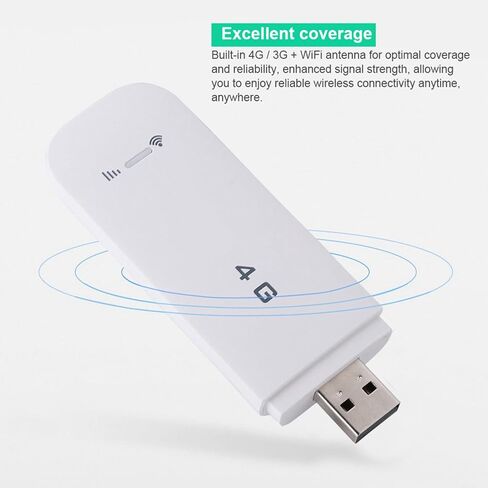 4G LTE USB Wireless Network Adapter Pocket WiFi Router Mobile Hotspot Modem Stick with High Speed Connection for Surfing the Internet, Chatting and Playing Videos in Kuwait