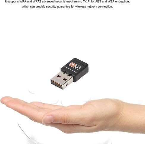Dual Band 802.11AC Network Card USB WiFi Adapter with 150Mbps & 433Mbps Wireless Transfer Speeds in Kuwait