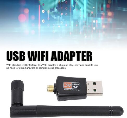 USB WiFi Adapter High Speed 600Mbps Dual Band Wireless Network Adapter for Desktop PC and Laptop Compact Design in Kuwait