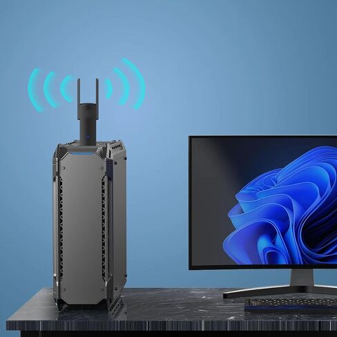 USB Wireless Network Adapter High Speed Dual Band 1300Mbps for Desktop PC 10 11 Black in Kuwait