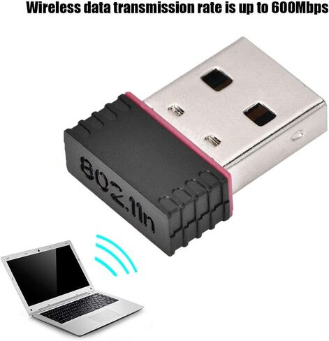Mini USB 2.0 Wifi Dongle Network Card with Infrastructure Ad-hoc Operation Mode for/MAC, Ideal for Travelers and Remote Employees in Kuwait