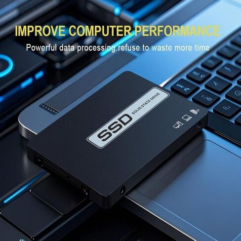 120GB SSD 2.5" SATA III Internal Solid State Drive, 550MB/s Read, for Laptop/Desktop PC in Kuwait