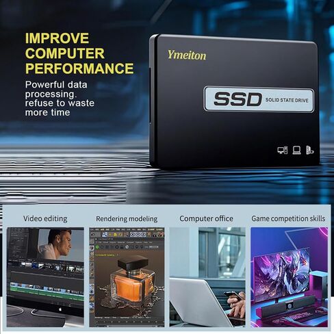 120GB SSD 2.5" SATA III Internal Solid State Drive, 550MB/s Read, for Laptop/Desktop PC in Kuwait