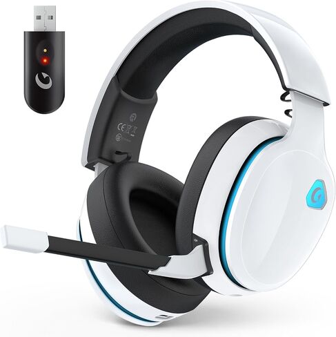 AOC 2.4GHz Wireless Gaming Headset for PS5, PS4, PC, Switch, 45Hr, White in Kuwait