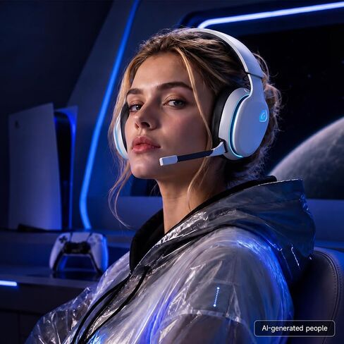 AOC 2.4GHz Wireless Gaming Headset for PS5, PS4, PC, Switch, 45Hr, White in Kuwait