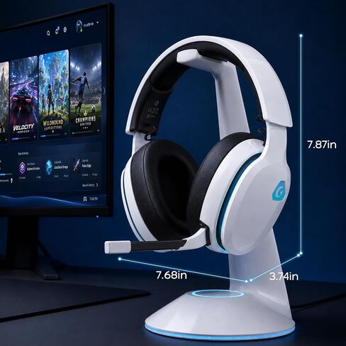 AOC 2.4GHz Wireless Gaming Headset for PS5, PS4, PC, Switch, 45Hr, White in Kuwait