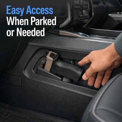 2019-2026 RAM Truck Side Arm Holster, Driver Side Console Mounted Pistol Holder with Magnetic Retention, Low-Profile Vehicle Storage Mount in Kuwait
