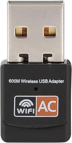 Dual Band USB WiFi Adapter 600Mbps Wireless Network Card with IEEE 802.11ac, Support AP Mode and WPA2 Security for Desktop PC and Laptop in Kuwait