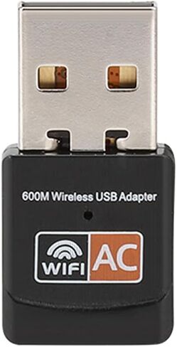 Dual Band USB WiFi Adapter 600Mbps Wireless Network Card with IEEE 802.11ac, Support AP Mode and WPA2 Security for Desktop PC and Laptop in Kuwait