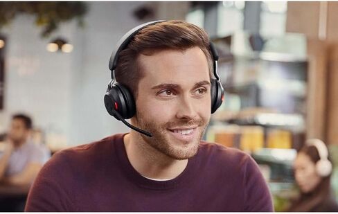 Jabra Evolve2 65 USB-C UC Mono with Charging Stand - Black Wireless Headset/Music Headphones in Kuwait