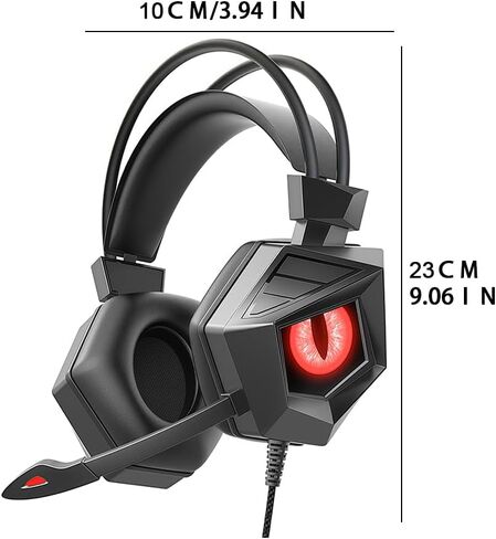 G15 Wired Gaming Headset for PC, Laptop – 7.1 Surround Sound, 50mm Drivers, Detachable Noise Cancelling Mic – Computer Earphones Compatible with PUBG, PS4, PS5, Xbox One (Red) in Kuwait