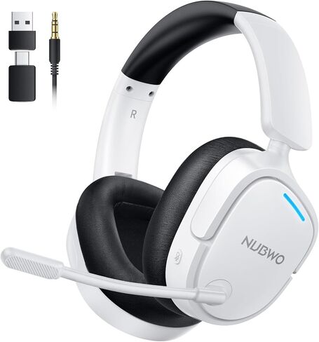NUBWO 2.4GHz Wireless Gaming Headset for PS5 PC PS4-Pearl in Kuwait