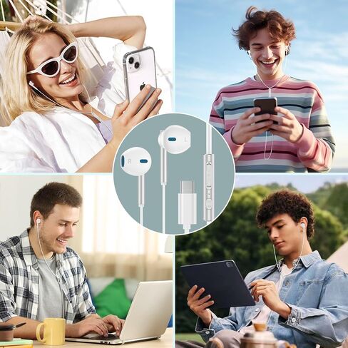 iPhone 16 Headphones Wired, USB C Earbuds for iPhone 16e/16 Pro/16 Pro Max in Kuwait