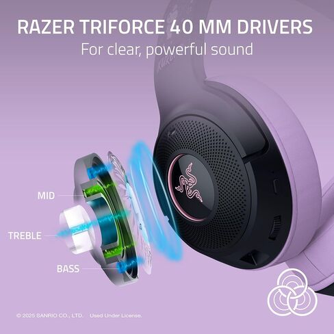 Razer Kraken Kitty V2 BT Wireless RGB Headset: Chroma RGB - Bluetooth 5.2-40 mm Drivers - Noise-Cancelling Mics - Lightweight - 40 Hr Battery w/Type C Charging - (Renewed) in Kuwait